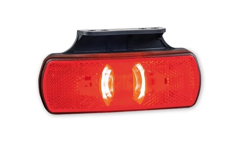 LED Positionsljus NEON röd med fäste 12-24V 50cm. kabel