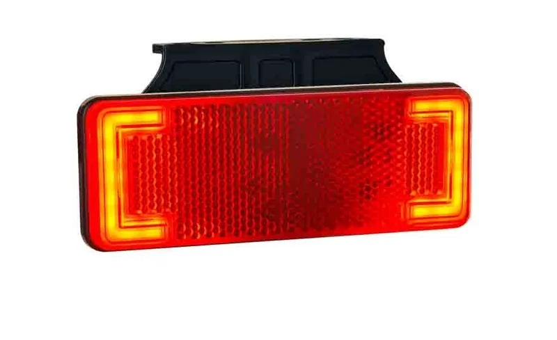 LED Positionsljus NEON röd med fäste 12-24V 50cm kabel.