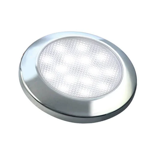 Ultra Flat LED Interior Lighting | chrome | 12V | Cool white