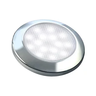 Ultra flat LED innvendig belysning | krom | 12V | Kjølig hvit