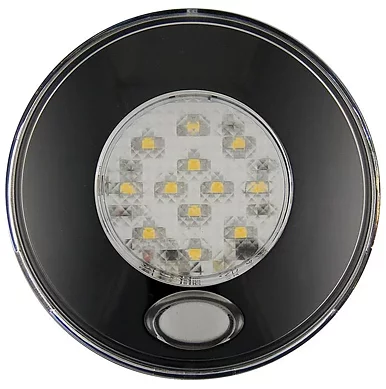 LED indvendig belysning | med switch | sort | 12V | varm hvid
