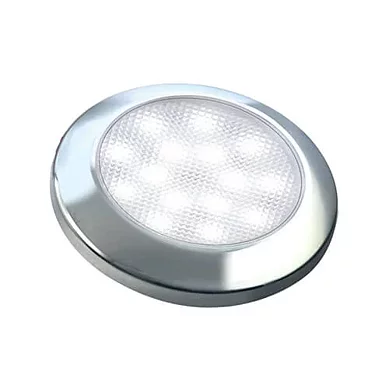 Ultra flat LED innvendig belysning | krom | 12V | varm hvit