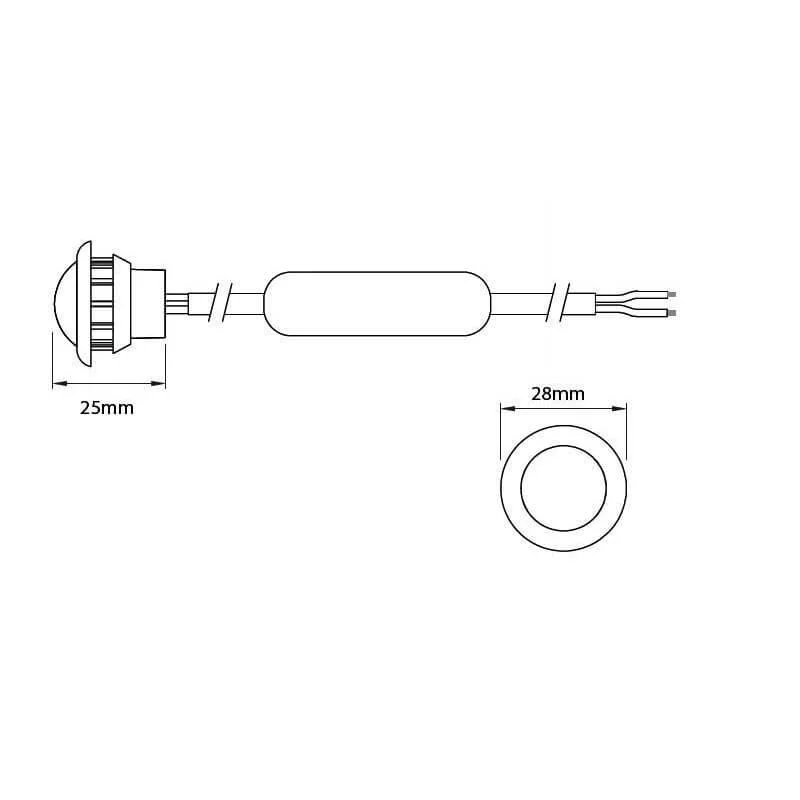 LED Dekorationslys blå 12-24V 20cm. kabel - 3