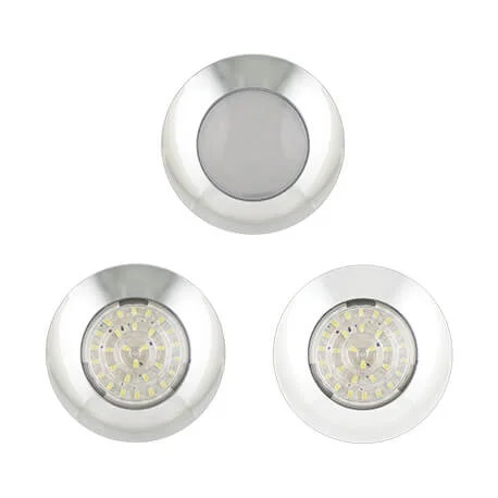 LED innvendig belysning | krom | melkehvitt glass | 12V | Kjølig hvit - 3