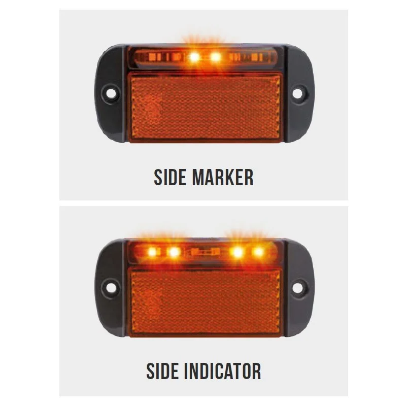 LED warning light with marker light cat.5 12-24v 55cm. cable - 2