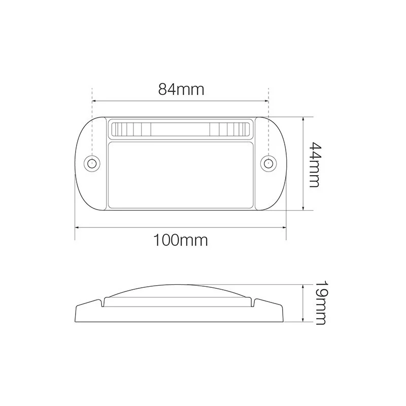 LED warning light with marker light cat.5 12-24v 55cm. cable - 4