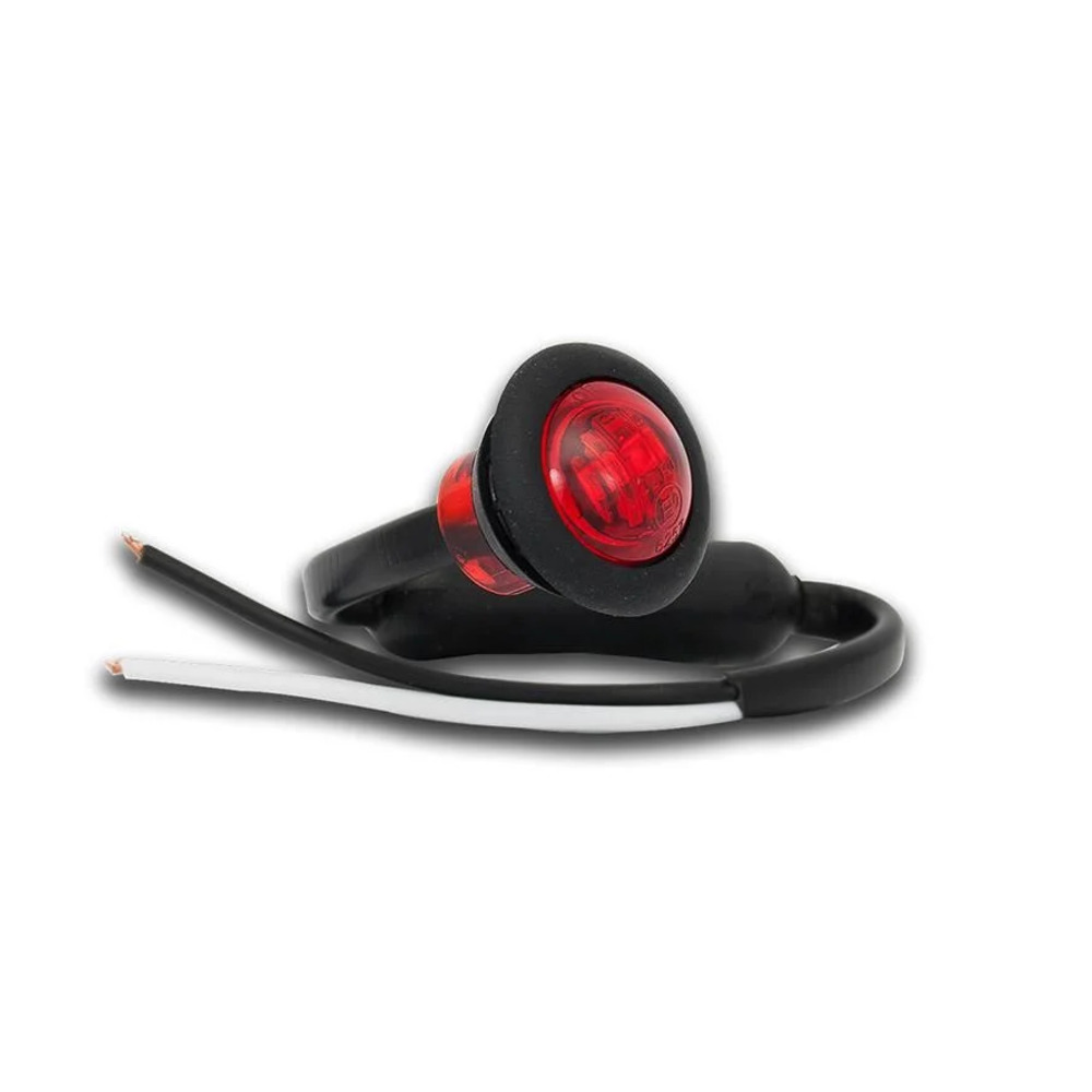 LED markeringslicht rood 12-24v 20cm. kabel
