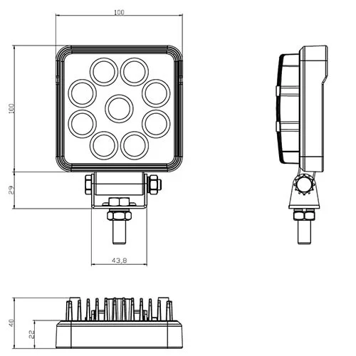 LED marker light red 12-24v 20cm. cable - 5