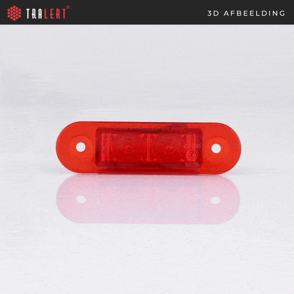 LED marker light red recessed 12-24v 20cm. cable - 2
