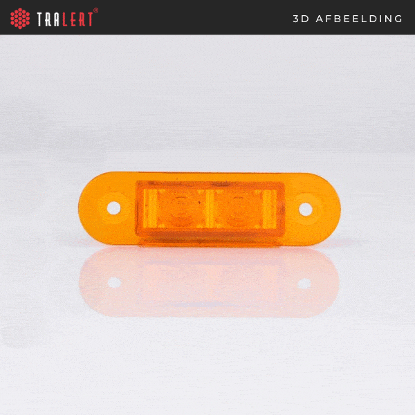 LED marker light amber recessed 12-24v 20cm. cable - 2