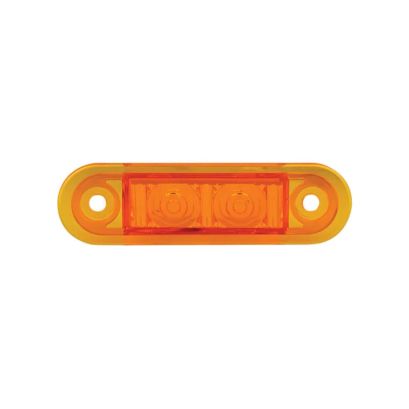 LED marker light amber recessed 12-24v 20cm. cable
