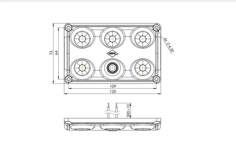 LED-innerbelysning | Touch | Röd/vit | 5000K | 12/24V | IP65 - 2