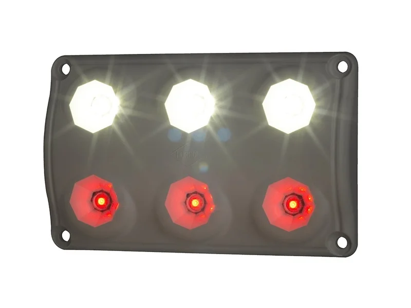 LED innvendig lys rød (19lm) | Hvit (720lm/5000K) 12/24V - 2