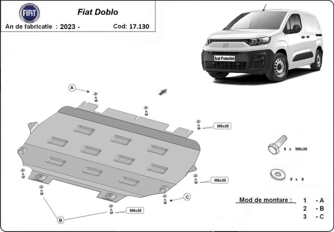 Bunnplate Stål Motor+ | Fiat Doblo (2023-2026) - 3