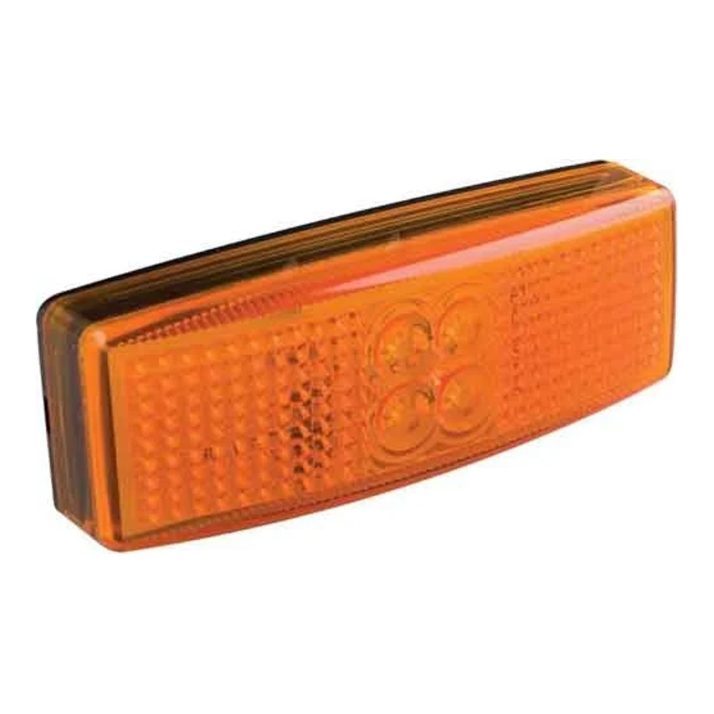LED markeringslicht amber 12-24v 20cm. kabel