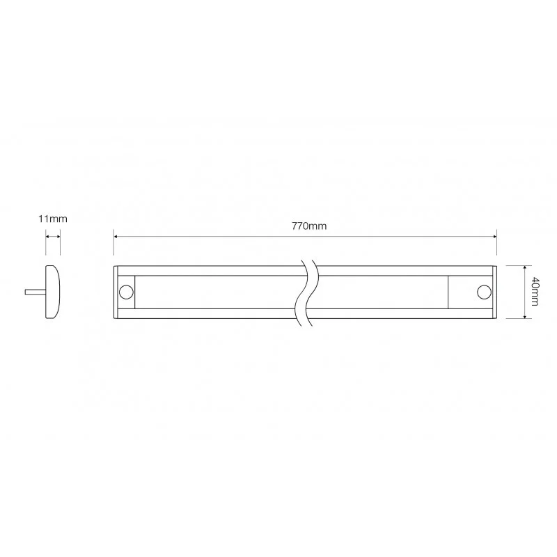 LED indvendig belysning | med berøringskontrol | 77cm | 12V | Kold hvid - 4