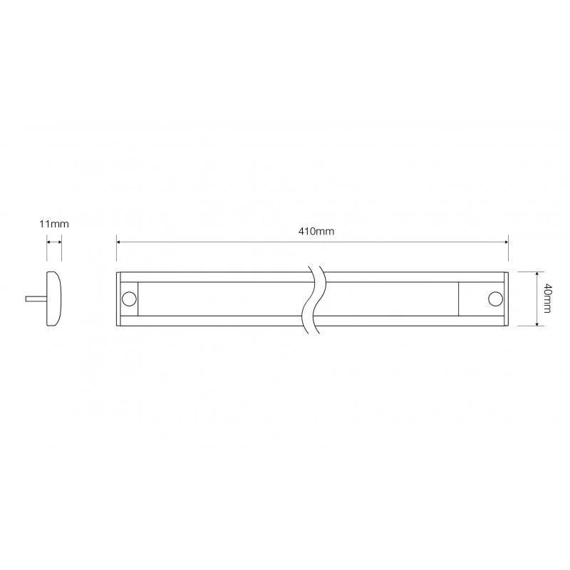 LED interior lighting | with touch controls | Silver | 41cm | 12V | Cool White - 4