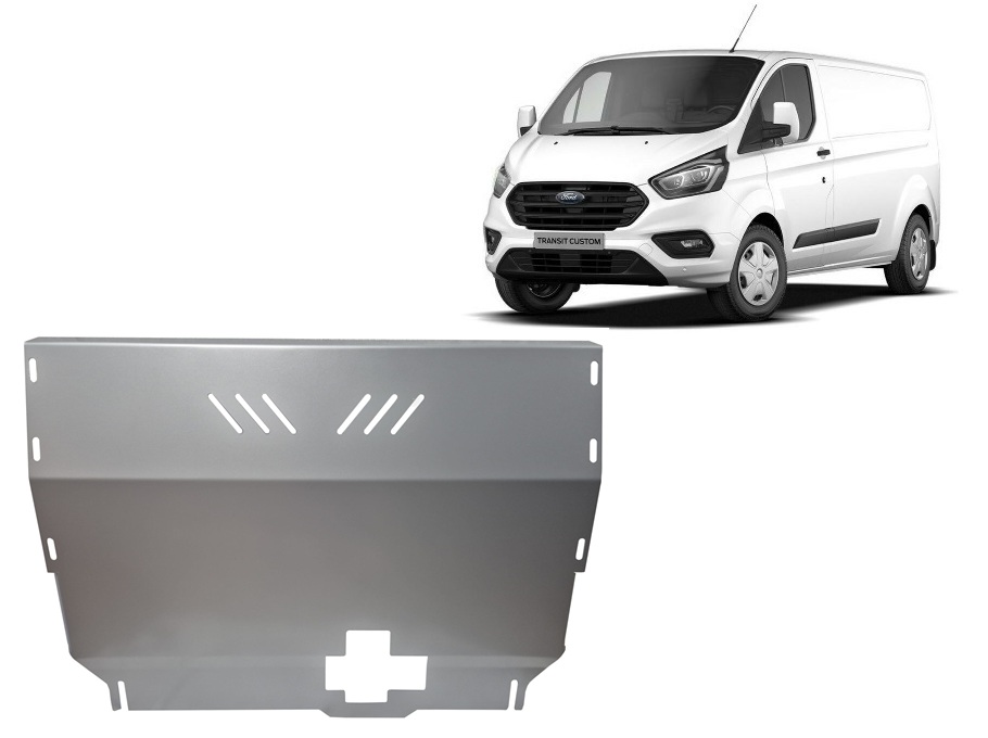 Protezione inferiore in alluminio Motore+ | Ford Transit Custom - FWD (2020-2023) - 2