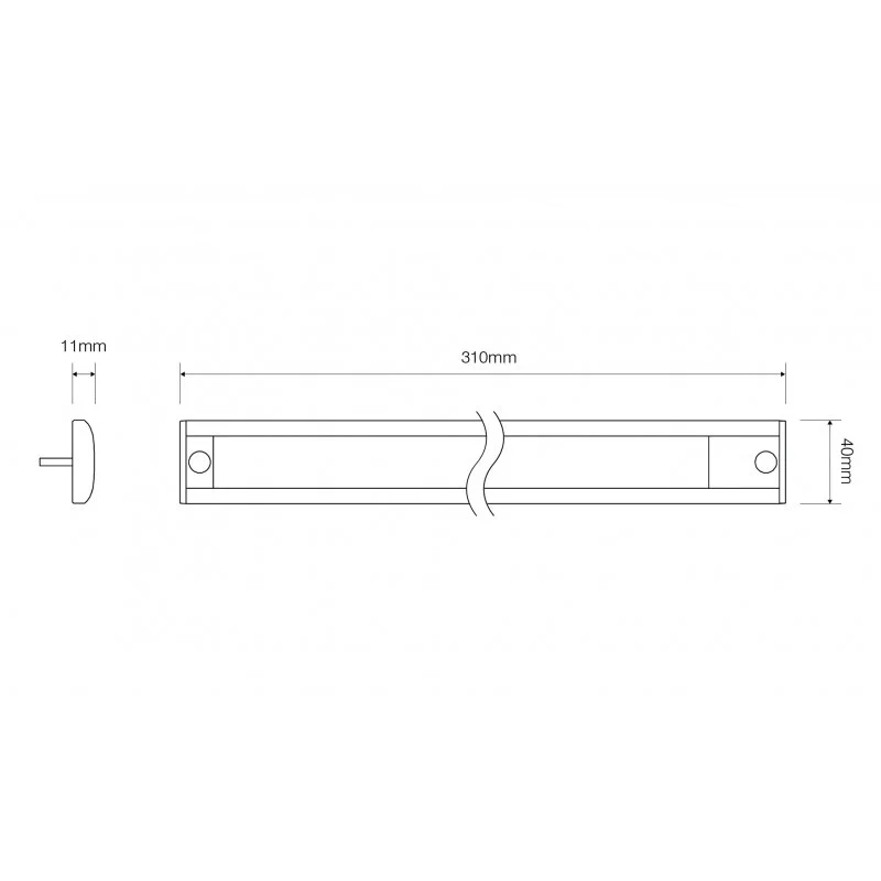 LED-interiörbelysning | exkl. touch | silver | 31cm | 12V | kallvit - 3