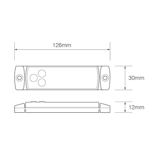 LED marker light amber 12-24v 50cm. cable - 3