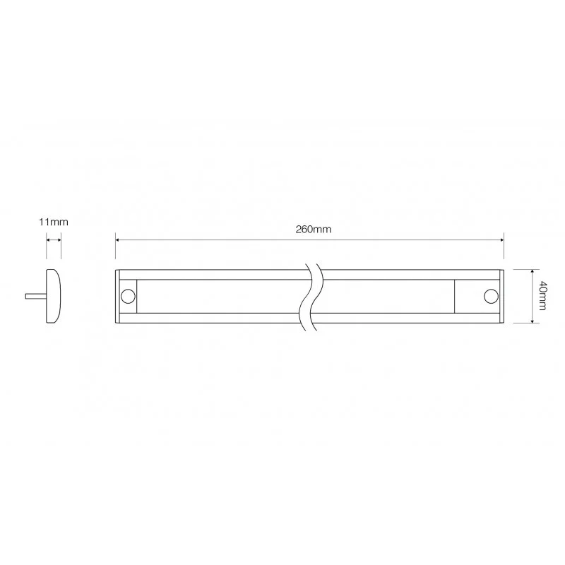 LED interior lighting | with touch control | black | 26cm | 12V | Cool white - 4