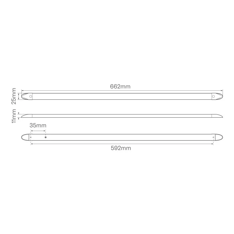 LED-innvendig berøringsskjerm 662 mm | 792lm | 6500K 12/24V Grå - 2