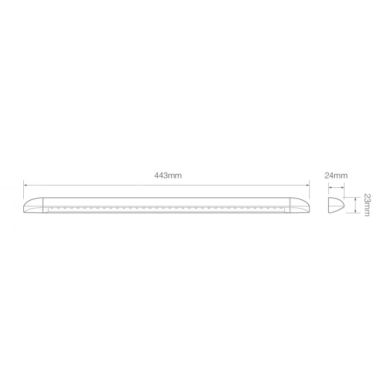 LED-interiörbelysning | 44.3cm | svart hölje | 12V | varmvit - 2
