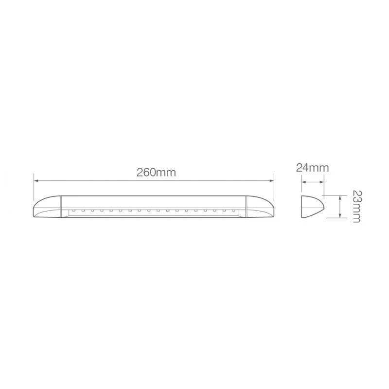 LED-interiörbelysning | 26cm | svart | 12V | varmvit - 2