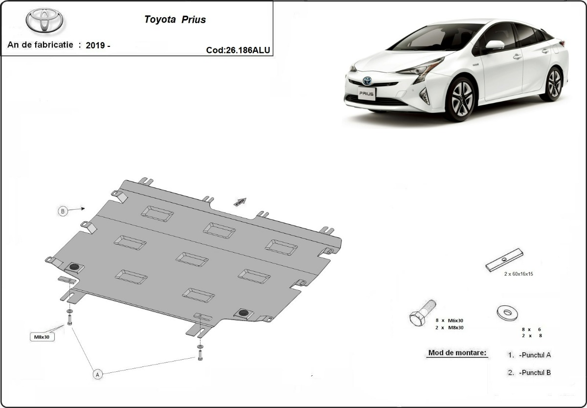 Skid plate Aluminium Engine+ | Toyota Prius (2019-2026) - 3