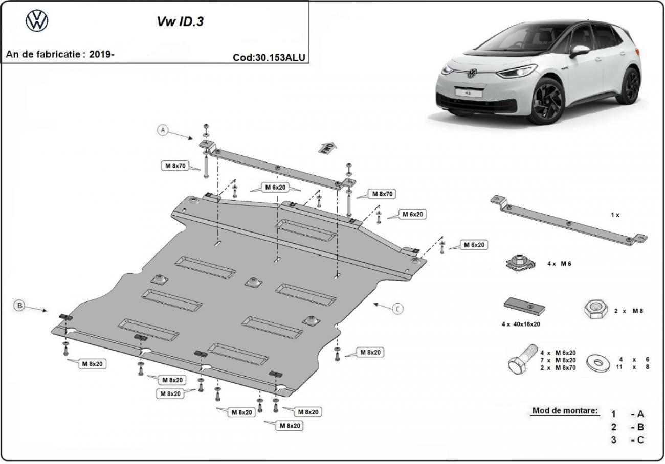 Skid plate Aluminium Engine+ | VW ID.3 (2019-2026) - 2