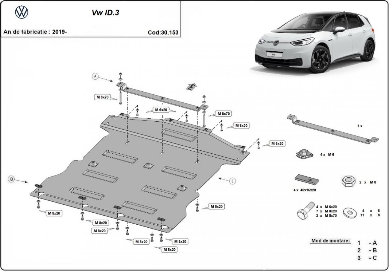Skid plate Steel Engine+ | VW ID 3 (2019-2026) - 2