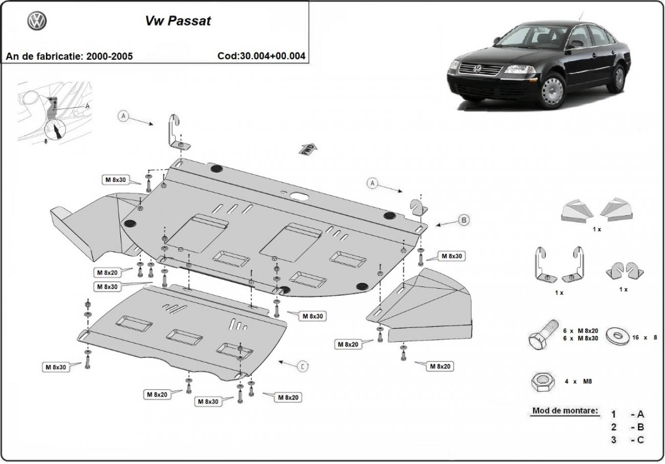 Bunnplate Stål Motor+ | VW Passat - Promotion kit (2000-2005) - 3