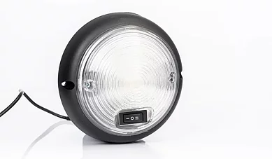 LED indvendig belysning | sort | med switch | 12-24V | 4000K