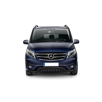 LOWBAR EU Frontbåge med hasplåt [Svart] - Mercedes Vito 2021