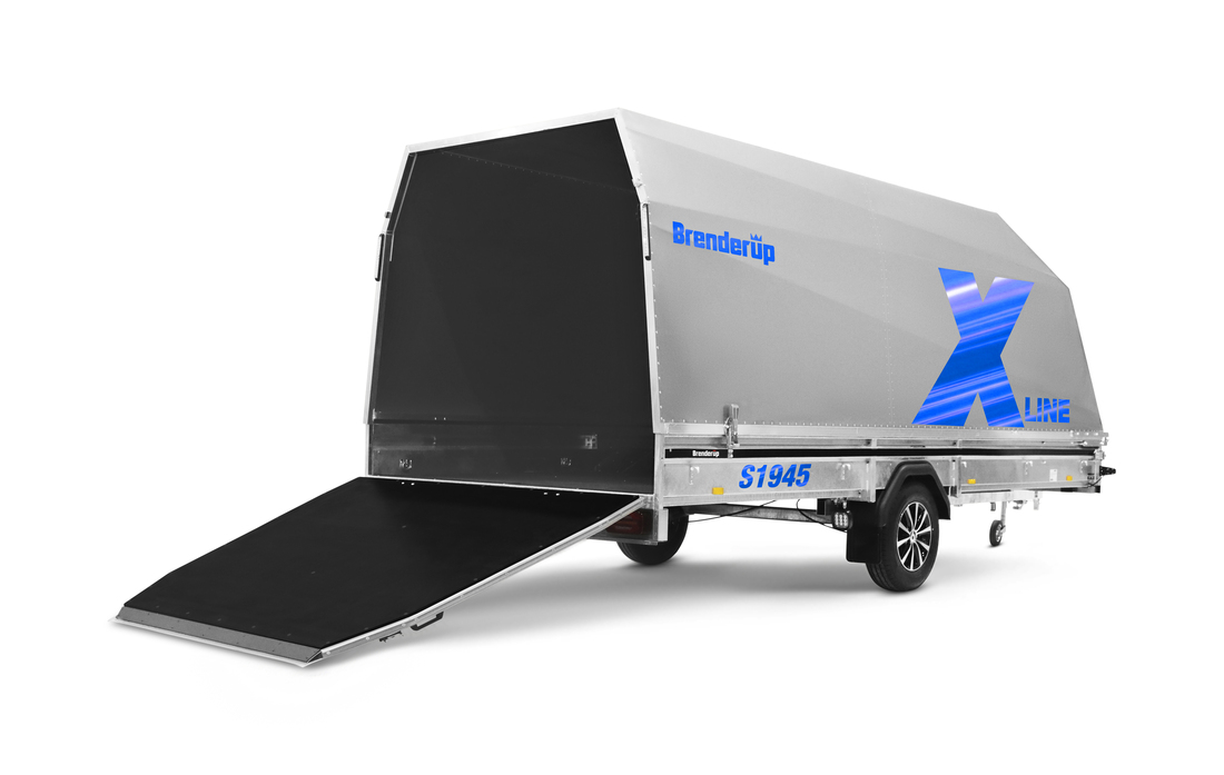 Brenderup Snöskotersläp X-line Silver Shadow Drift Inline 450L 1240 kg - 2