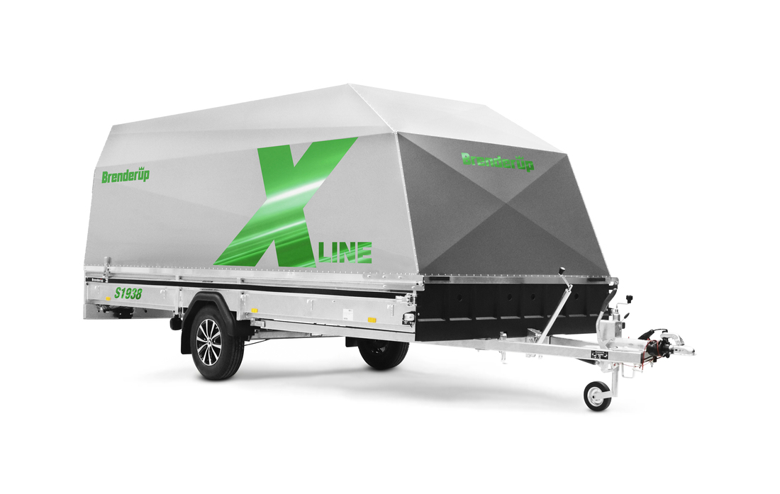Brenderup Snöskotersläp X-line Silver Northern Light Inline 380L 1000 kg