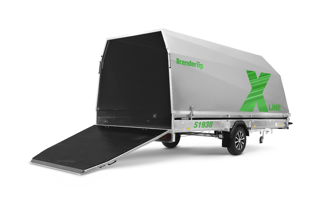 Brenderup Snöskotersläp X-line Silver Northern Light Inline 380L 1240 kg - 2
