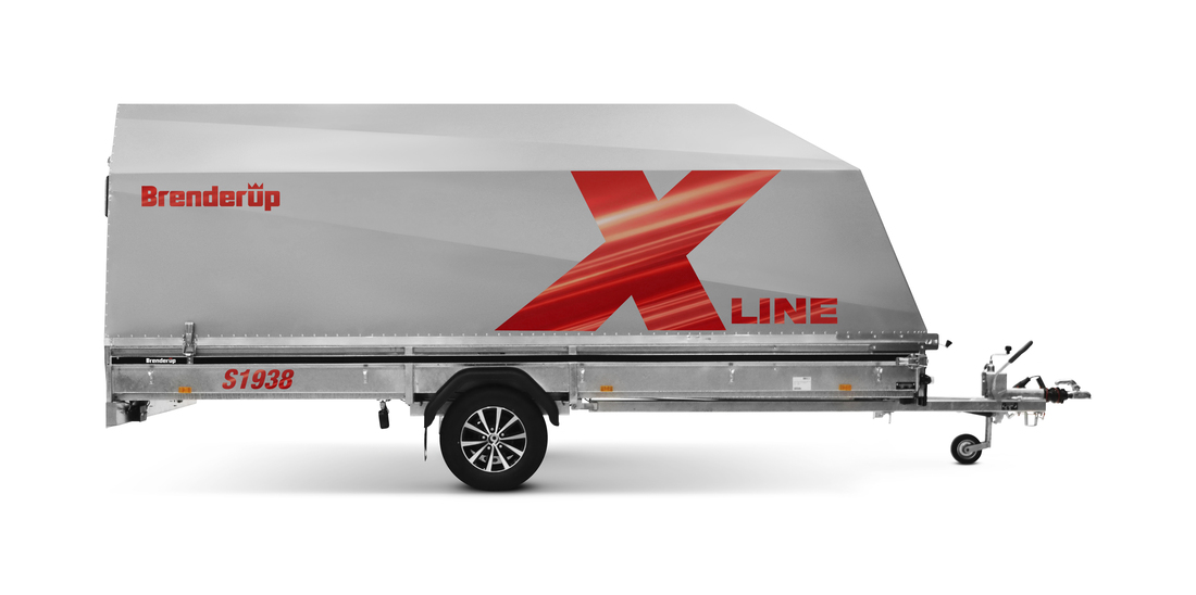Brenderup Snöskotersläp X-line Silver Powder Burn Inline 380L 1240 kg - 4