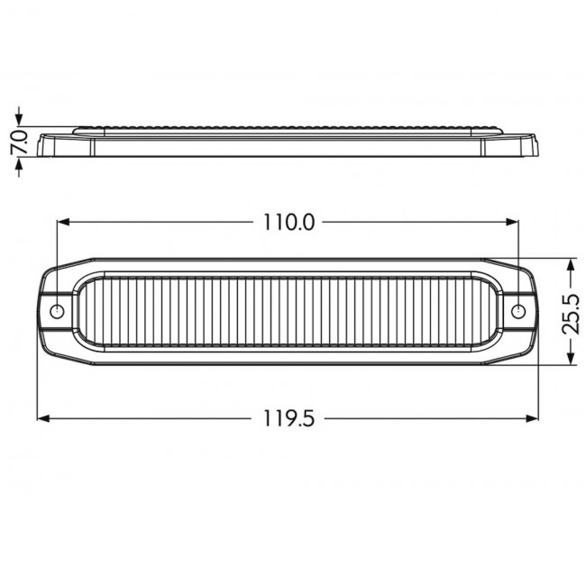LED Varsellys Slim 12-24V FIN6 R65 Klass 2 - 3