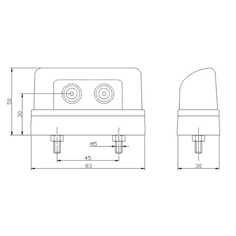 LED Skiltlys 12-36V med kontakt 1.5mm². - 3