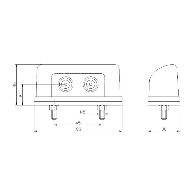 LED Skiltlys 12-36V med kontakt 0,75 mm². - 3