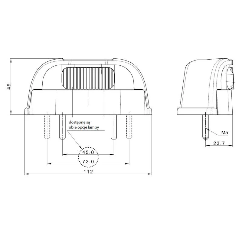 LED Skyltbelysning 12-36V 50cm. kabel - 3