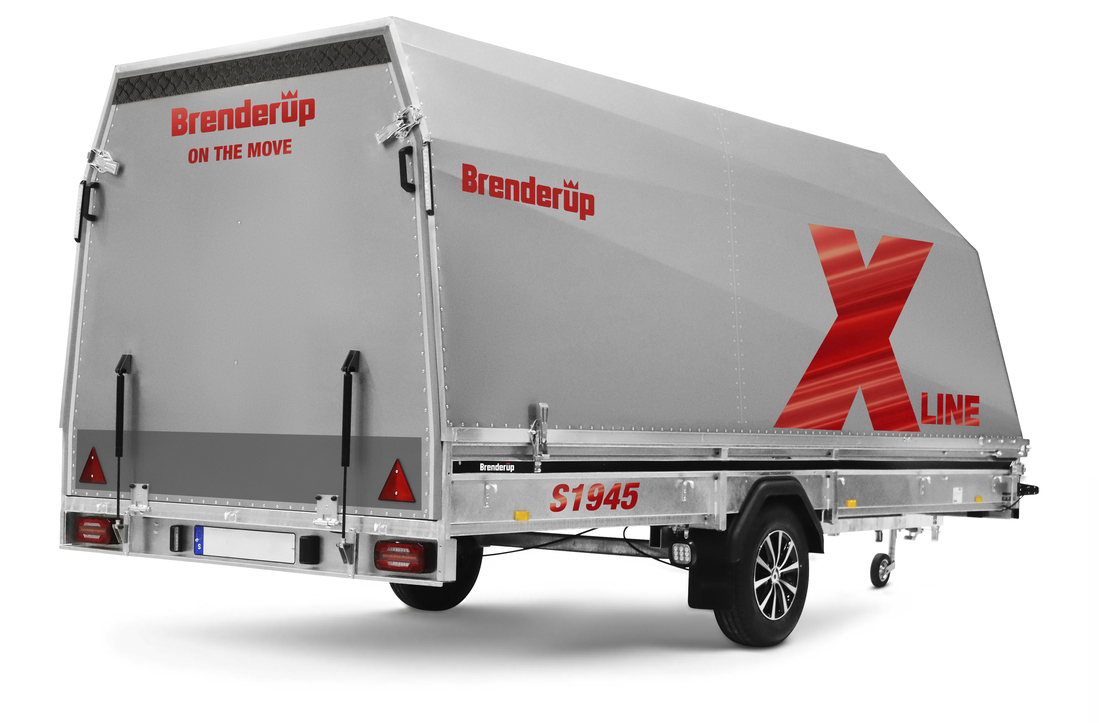 Brenderup Snöskotersläp X-line Silver Powder Burn Inline 450L 1240 kg - 5