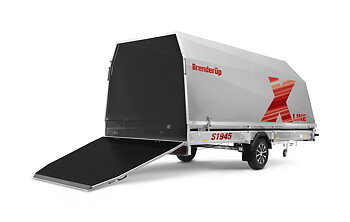 Brenderup Snöskotersläp X-line Silver Powder Burn Inline 450L 1240 kg