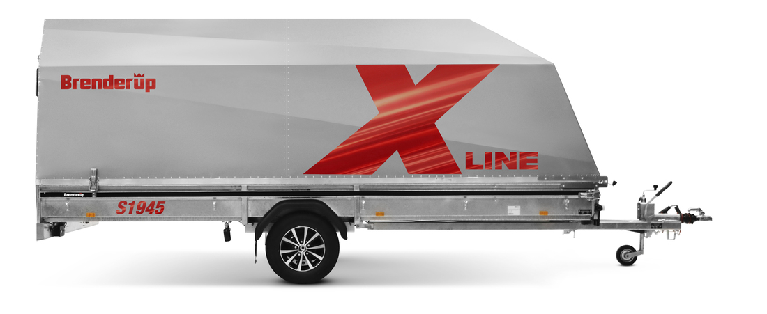 Brenderup Snöskotersläp X-line Silver Powder Burn Inline 450L 1240 kg - 4
