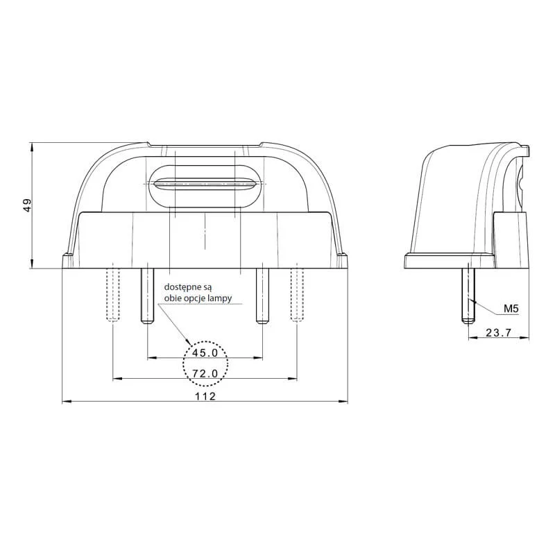 LED Skyltbelysning 12-36V 50cm. kabel - 3