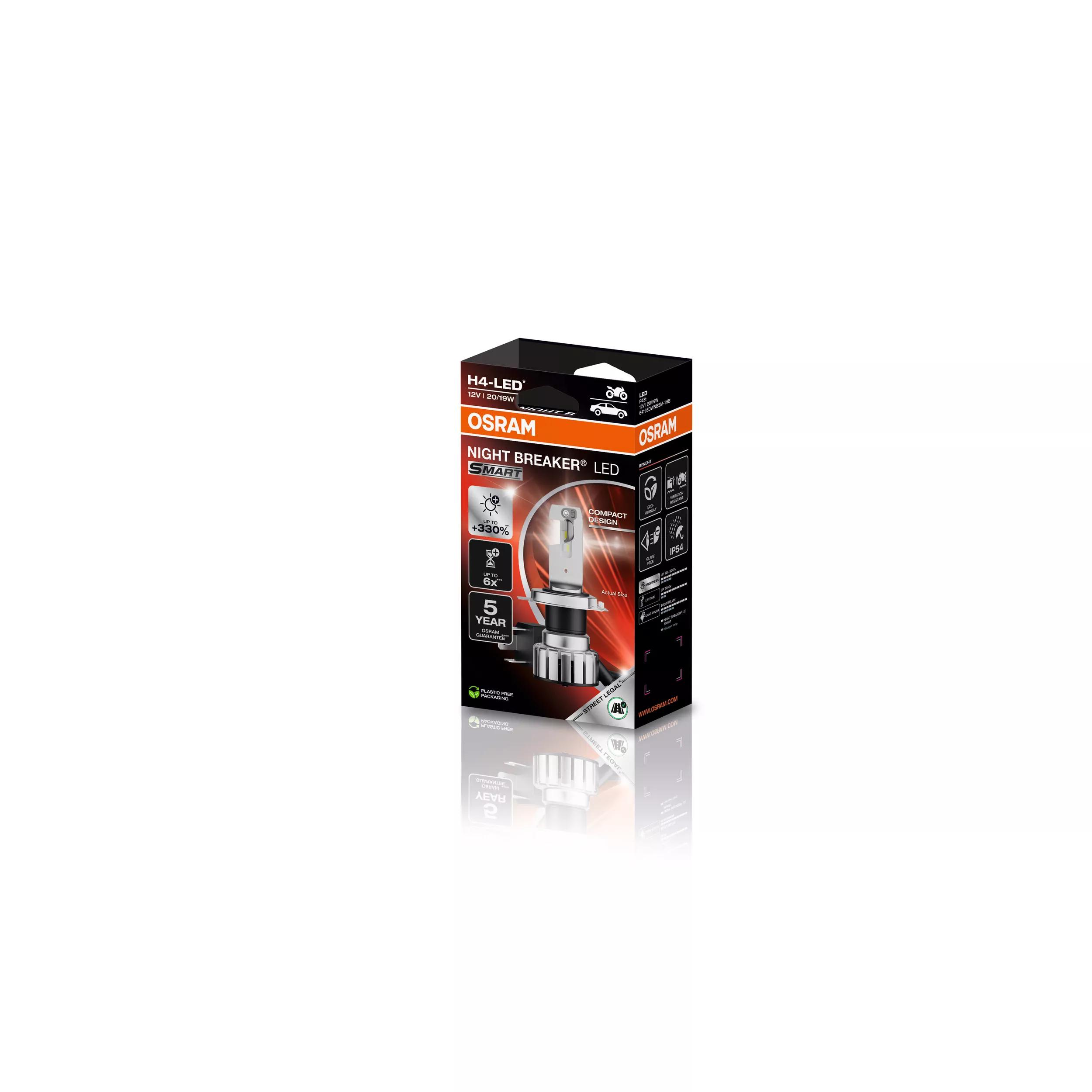 Osram Night Breaker LED Smart Motorcycle H4 | Street Legal - 3