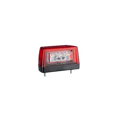 LED Skiltlys med rød marking 12-24v 0.5m kabel