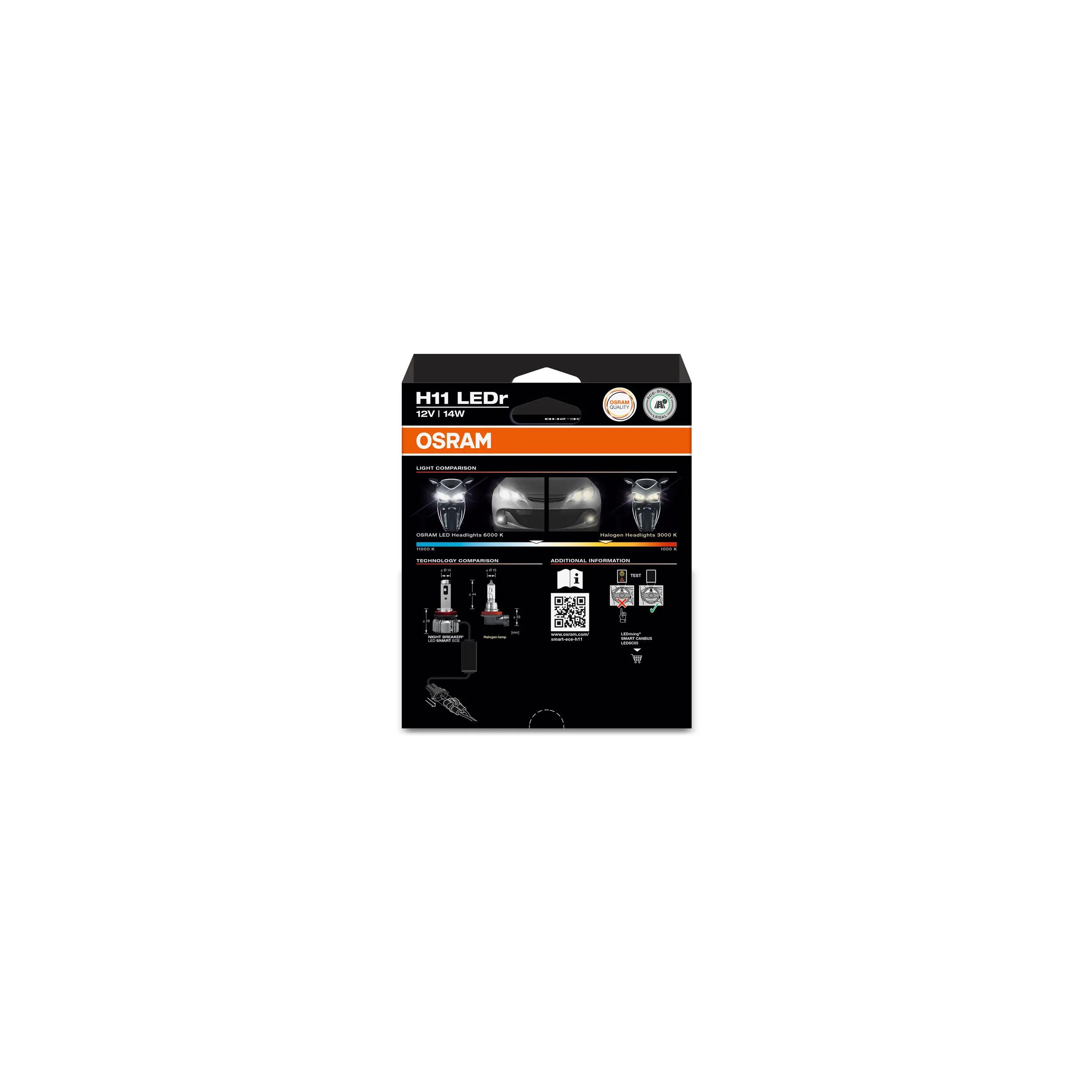 Osram Night Breaker LED Smart ECE H11 | Street Legal - 7