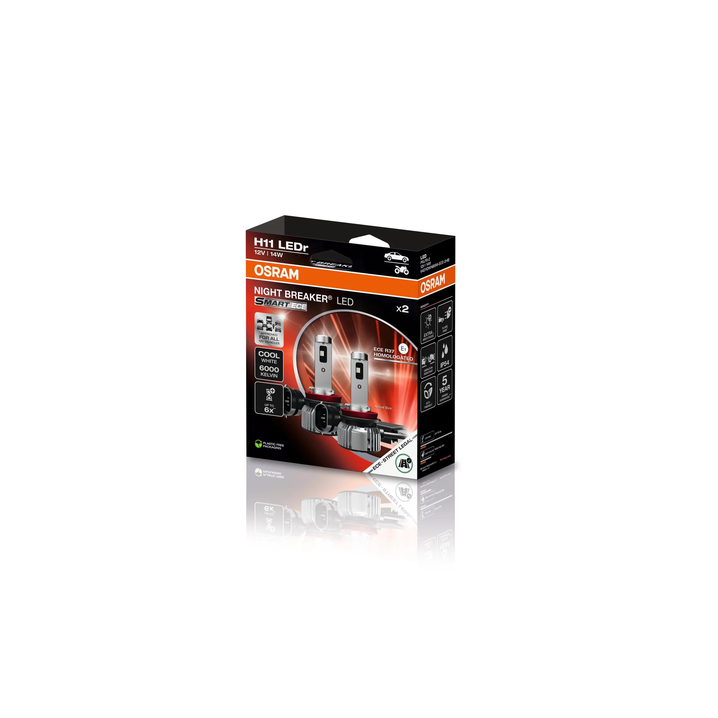 Osram Night Breaker LED Smart ECE H11 | Street Legal - 6